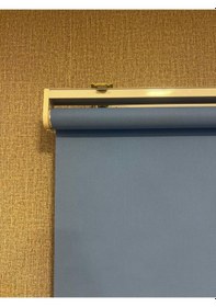 Resim Donatti Güneşlik Düz Stor Perde İthal Mat Polyester Koyu Mavi Koyu Mavi 