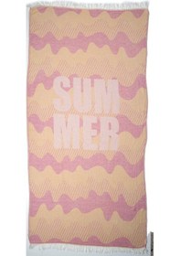 Resim Halikarnas Sarı & Pembe Peştemal %100 Pamuk Çok Renkli 