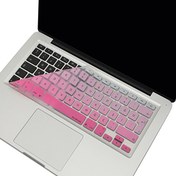 Resim MacBook Air Pro A1278 A1466 1502 Uyumlu Türkçe Q Baskı Gradient Pembe Klavye Kılıfı McStorey