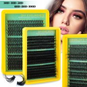 Resim 300 adet Yüksek Kaliteli 10-16mm Karışık D-Kıvrım DIY Kirpik Uzatma - Doğal Tüylü Kabarık Uzun Süreli Sahte Kirpikler Başlangıçlar İçin, 30D/40D/50D/60D/80D/100D Kalınlık, Kolay Uygulama, Kolay Bakım, DIY Kirpik Uzatma, Başlangıçlar İçin Uygun Uzatma, 3D Dokulu 