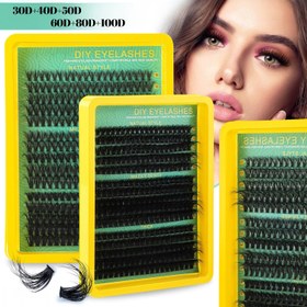 Resim 300 adet Yüksek Kaliteli 10-16mm Karışık D-Kıvrım DIY Kirpik Uzatma - Doğal Tüylü Kabarık Uzun Süreli Sahte Kirpikler Başlangıçlar İçin, 30D/40D/50D/60D/80D/100D Kalınlık, Kolay Uygulama, Kolay Bakım, DIY Kirpik Uzatma, Başlangıçlar İçin Uygun Uzatma, 3D Dokulu 