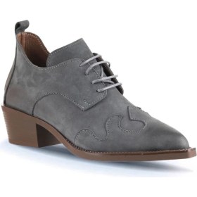 Resim Bueno Shoes Gri Nubuk Kadın Topuklu Bot 01WD4002 01WD4002 