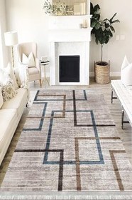 Resim Modern Westa Kaymaz Tabanlı Yıkanabilir Antibakteriyel Dijital Baskı Modern Halı Kilim, MD-0047C-WST-200X300 