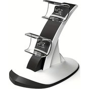 Resim Honeybeeshop İplay Ps5 Kılıf Şarj İstasyonu Beyaz Ps5 Oyun Kumandası İçin Usb C Çift Şarj Dokusu Abs Reçine Güvenli Ve Pratik Aksesuar 