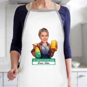 Resim Temizlik Delisi Anne Karikatürlü Mutfak Önlüğü 