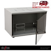 Resim Dorax - 7U Soho Rack Kabinet - Duvar Tipi - Gri Renk - 500X400Mm 