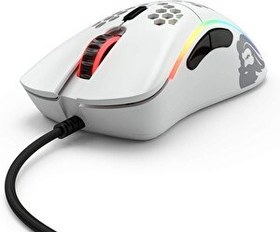 Resim Glorious Model D GLO-MS-DM-MW Orta/Küçük El RGB Mat Beyaz Kablolu Oyuncu Mouse 