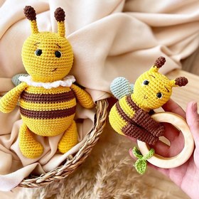 Resim Amigurumi Arı Bebek Seti 