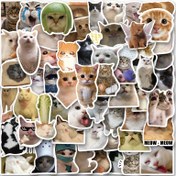 Resim 100 ADET Komik Kedi Çıkartmaları Vinil Su Geçirmez Çıkartmalar Scrapbook, Günlük, Dizüstü Bilgisayar, Tampon, Kaykay, Su Şişeleri, Bilgisayar, Telefon, Karikatür, Sert Şapka, Araba Çıkartmaları ve Çıkartmaları için 