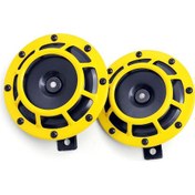 Resim Tenfowee 12v 115db 435/335hz Demir Oto Klarnet, Elektrikli Araç/motosiklet İçin, 2 Adet Sarı, Çift Tonlu, Donanımlı 