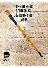 Resim Art-200 Serisi Sentetik Düz Kesik Kıl Fırça No:16 
