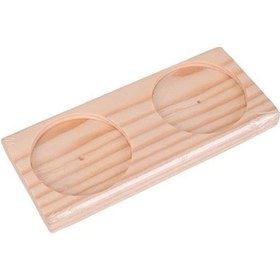 Resim Ahşap Yağdanlık Altlığı -2 Bölmeli Yağlık Sosluk Standı - Elm-01-768311 