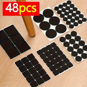 Resim 48 adet Plastik Sessizlik Sandalye Bacak Koruyucuları - Yemek Sandalyeleri ve Masa için Kaymaz, Gürültü Azaltıcı Mobilya Pedleri, Koyu Kahverengi, Dayanıklı Plastik Malzeme, Mobilya Koruma | Modern Estetik | Plastik İnşaat, Sandalye Bacak Koruyucuları 