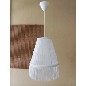 Resim Beyaz Kumaş Avize M-14 Yatak Odası Çocuk Odası Genç ve Bebek Odası Avize Aydınlatma Sarkıt 