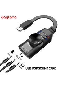 Resim Daytona A4677 USB 2.0 Ses Kartı 7.1 Kanallı PC ve Laptop için PUBG Oyun Harici Ses Kartı 3.5mm 