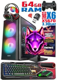 Resim WARBOX Wolf Xeon X5650 64gb Ram 256gb Ssd 250gb Hdd R7 240-4gb E.kartı 19" Monitör Gaming Bilgisayar 