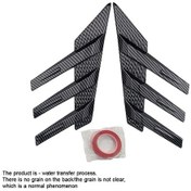 Resim Dashanshop Karbon Fiber Desenli 2 Yaprak Dekor, Kaput Ve Hava Girişi İçin Otomobil Aksesuarları 