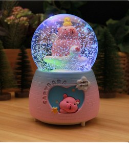 Resim Capybara Kapibara Kar Motorlu, Işıklı Ve Müzikli Mega Boy Kar Küresi-a 