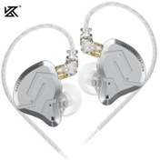 Resim Kz Zsn Pro 2 Hibrit Sürücü 1ba + 1dd Kulak İçi Metal Kulaklık Hıfı Bas Kulaklık Silver No Mic 