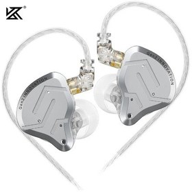 Resim Kz Zsn Pro 2 Hibrit Sürücü 1ba + 1dd Kulak İçi Metal Kulaklık Hıfı Bas Kulaklık Silver No Mic 