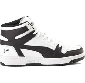 Resim Puma Rebound Erkek Siyah Beyaz Ayakkabı 369573 13 E 45 001 