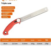 Resim Symbee Sk-5 Malzeme Çift Taraflı El Testere, Japon Stili, Üçlü Dişli, Ahşap İşleri İçin Hassas Kesim, 225p, Toptan Alım 