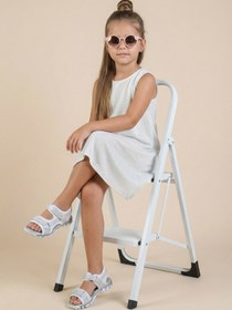 Resim Moda Lime Kız Cırtlı Esnek Taban Tam Ortapedik Dayanıklı Geniş Kalıp Kız Çocuk Spor Sandalet Terlik 