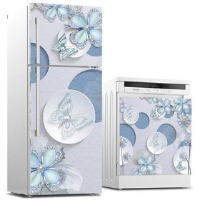 Resim Buzdolabı Ve Bulaşık Makinası Beyaz Eşya Sticker Kaplama Kelebek (540887010) 