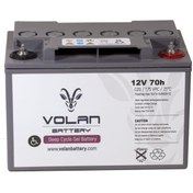 Resim Volan Battery 12 Volt Deepycle 70 Amper Engelli Aracı Aküsü 