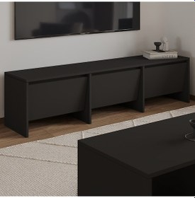Resim Laris 160 Cm 3 Kapaklı Tasarım Tv Sehpası Siyah 