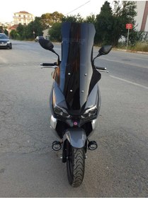 Resim Motocam Rks Freccia 150 Siperlik Ön Cam 2022 2024 Model 78cm Siyah Renkli 4mm Uzun Cammodel 