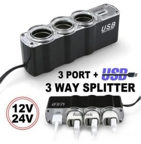 Resim Eraks Oto Çakmak Çoklayıcı Çoğaltıcı Soketi USB Çakmaklık 