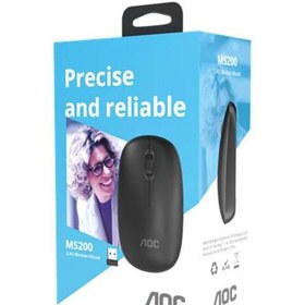 Resim Aoc MS200 Wireless Mouse – 1200 DPI, Sessiz, 3 Tuşlu, Tak Çalıştır 