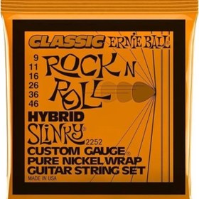 Resim AyrStore Hybrid Slinky Klasik Rock 'N' Roll Elektro Gitar Telleri, Saf Nikel Sargı, Ölçü 9 46 