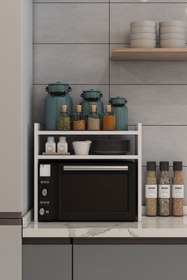 Resim Lion Decor Terzgah Üstü Mikrodalga Fırın Rafı Tezgah Üstü Raf Midi Mini Fırın Dolabı 