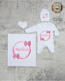 Resim yzc home size dair... Bt K33 Isimli Kız Bebek Battaniye Tulum Şapka Eldiven Set 