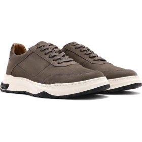 Resim Derimod Erkek Gri Bağcıklı Nubuk Deri Sneaker 25SFD6119V3 