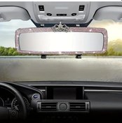 Resim Dashanshop Pembe Ultra İnce Kristal Kaplama Oto Makyaj Aynası - Şık Abs Güneşlik Tasarım 