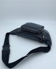 Resim Nahitatyana Unisex Lacivert Cepli Hakiki Deri Freebag Bel Çantas Lacivert 