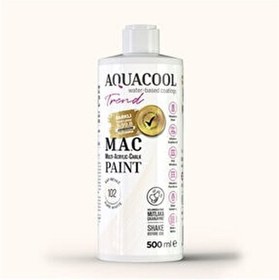 Resim Aqua Cool Beyaz 500 Ml. Trend Mac Hobi Boyası (T-0101/0,50) 