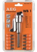 Resim AEG WB1 Vidalama Köşe Adaptörü + 10 Parça Uç Seti 