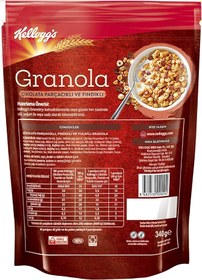 Resim Kellogg's Granola Çikolata Parçacıklı ve Fındıklı 340 Gr,%44 Yulaf içerir,Lif Kaynağı,%11 Belçika Çikolata Parçaları,Antioksidan içerir,Kahvaltılık Gevrek,Müsli 