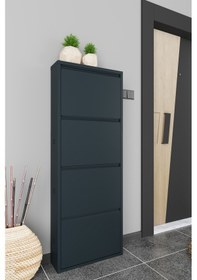 Resim Formood 4'lü Metal Ayakkabılık Antrasit 