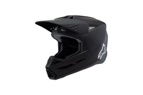 Resim Alpinestars Youth SM3 Solid siyah YM enduro çocuk motosiklet kaskı 