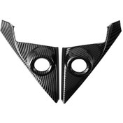 Resim 2016-2019 Sedan 10. Nesil İçin Karbon Fiber İç Kapı Hoparlör Penceresi A Sütun Kapağı Döşemesi 