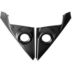 Resim 2016-2019 Sedan 10. Nesil İçin Karbon Fiber İç Kapı Hoparlör Penceresi A Sütun Kapağı Döşemesi 