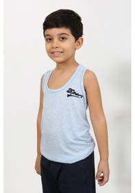 Resim Akbeniz Erkek Çocuk Sıfır Kol Penye Pijama Takım Mavi 20439 