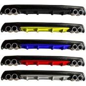 Resim Hyundai İ20 Uyumlu Yuvarlak Egzozlu Siyah Difüzör Difizör Çiftli Egzoz Görünüm Arka Ek 