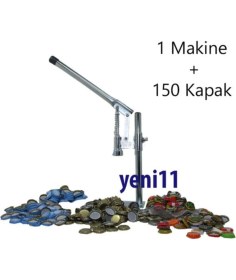 Resim Megaw Soda Gazoz Kapağı Kapatma Makinesi + 150 Kapak Şişe Kapatma Aleti 