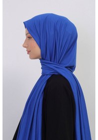 Resim Manolyaşal İslamic Hijab Tesettür Penye Şal - 70 X 180 / Saks Saks 